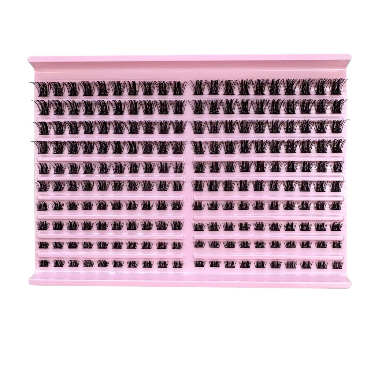 200 Pcs Fox Eye Lash Clusters – Fluffy Volume D Curl Individual Eyelashes, Natural Look Faux Mink False Lashes for DIY Self-Application at Home, Reusable
